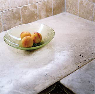 A concrete countertop is thin and graceful, not thick and clunky